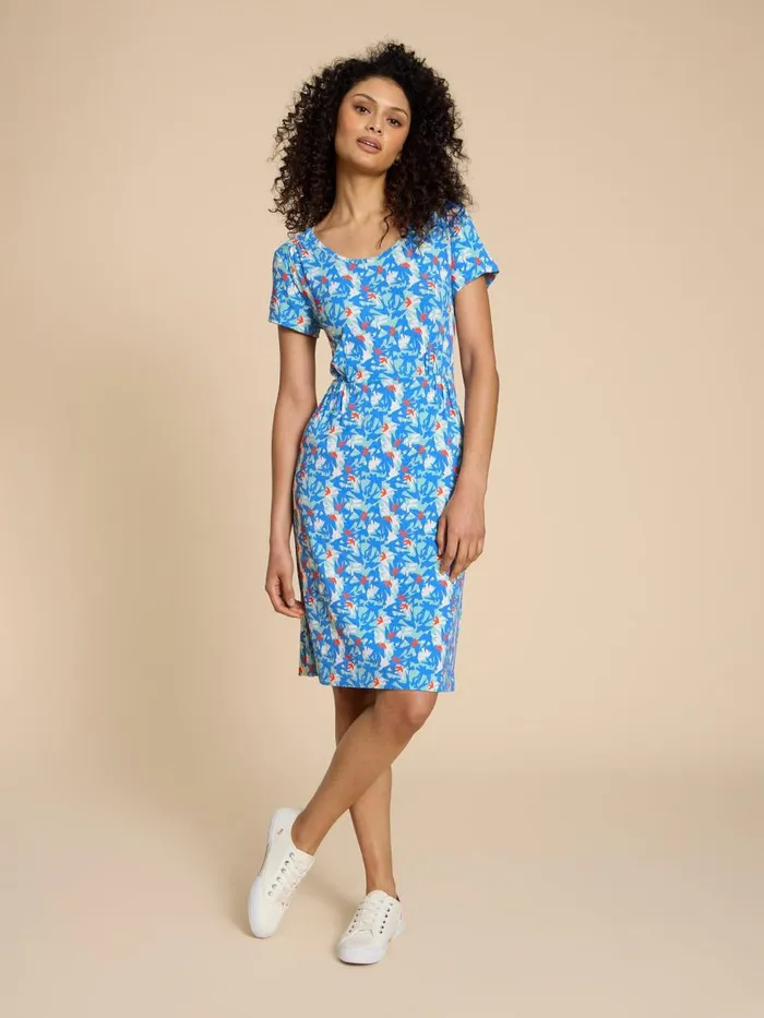 Women DRESSES White Stuff Tallie Eco Vero Jersey Dress Teal Print Women DRESSES White Stuff Tallie Eco Vero Jersey Dress Teal Print