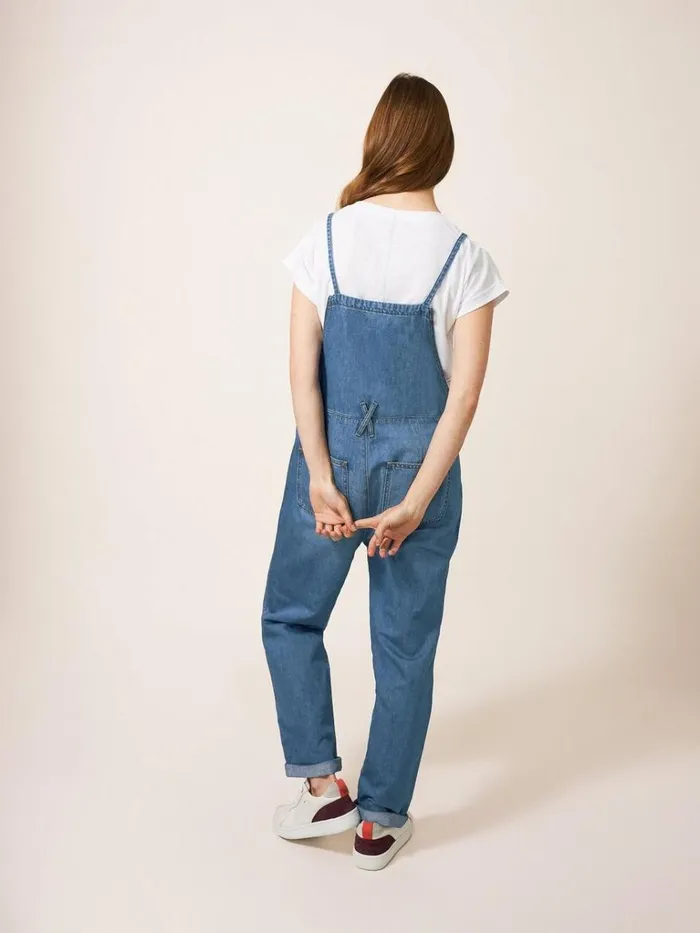 Women DUNGAREES and JUMPSUITS White Stuff Strappy Cotton Linen Dungaree Light Denim Women DUNGAREES and JUMPSUITS White Stuff Strappy Cotton Linen Dungaree Light Denim