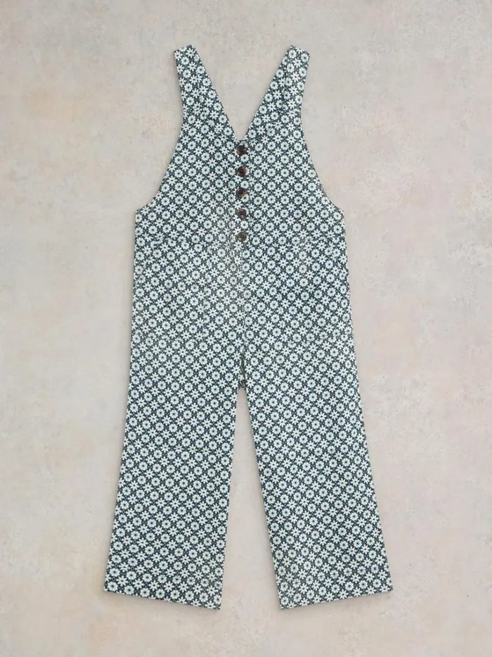 Women DUNGAREES and JUMPSUITS White Stuff Viola Crop Linen Dungaree Green Print Women DUNGAREES and JUMPSUITS White Stuff Viola Crop Linen Dungaree Green Print