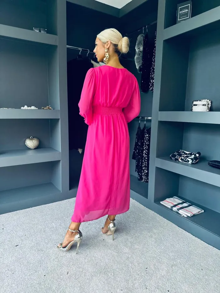 Women Evening Dress Canella Lane Cliona Banded Midi Dress Pink