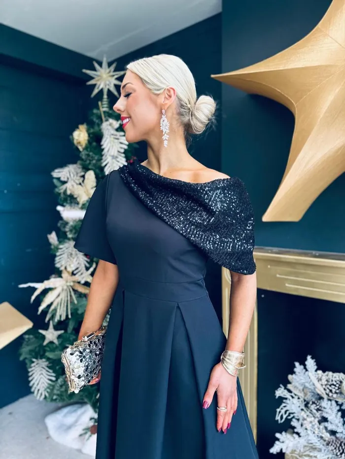 Women Evening Dress Canella Lane Juliet Detailed Occasion Dress Black