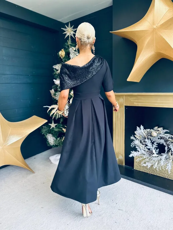 Women Evening Dress Canella Lane Juliet Detailed Occasion Dress Black