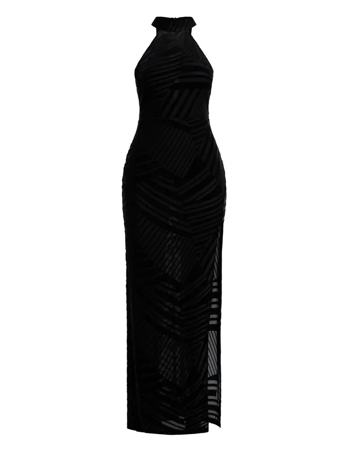 Women Evening Dresses and Gowns BCBG Black Allegra Halter Gown Black