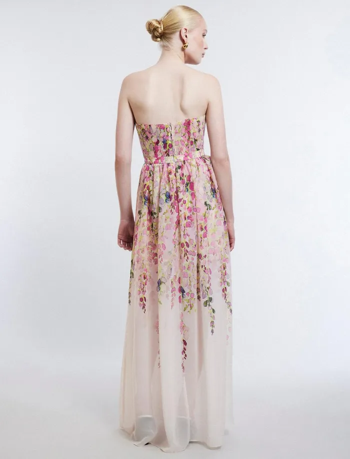 Women Evening Dresses and Gowns BCBG Hannah Strapless Gown Angel Wing Combo