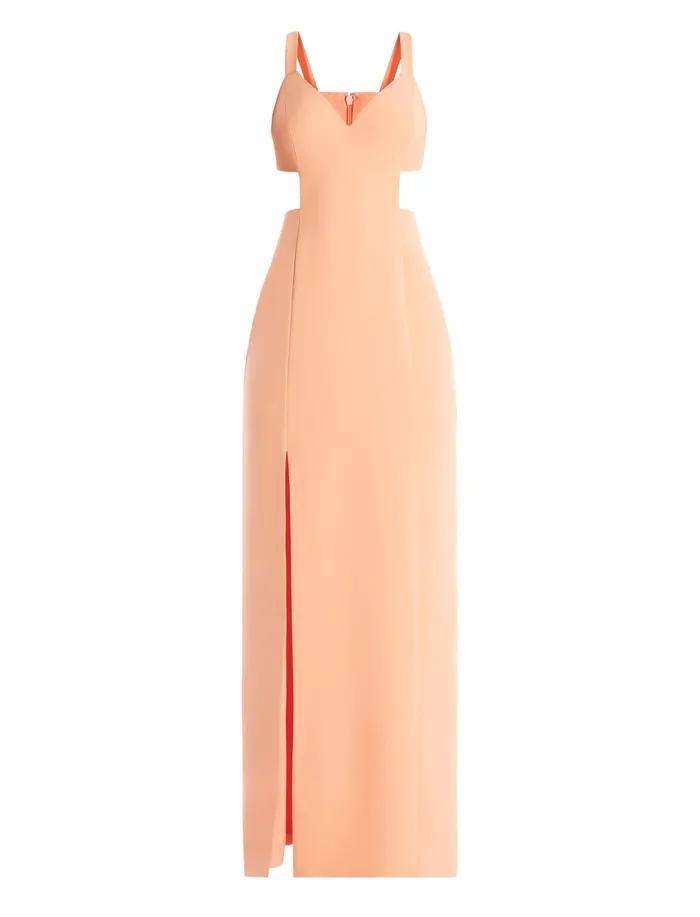 Women Evening Dresses and Gowns BCBG Kamilla Cutout Gown Tangerine