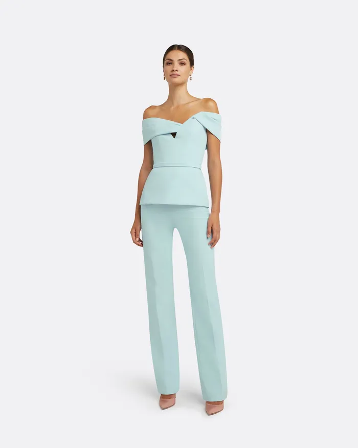 Women Everleigh Baby Blue Top Baby Blue Tops Safiyaa