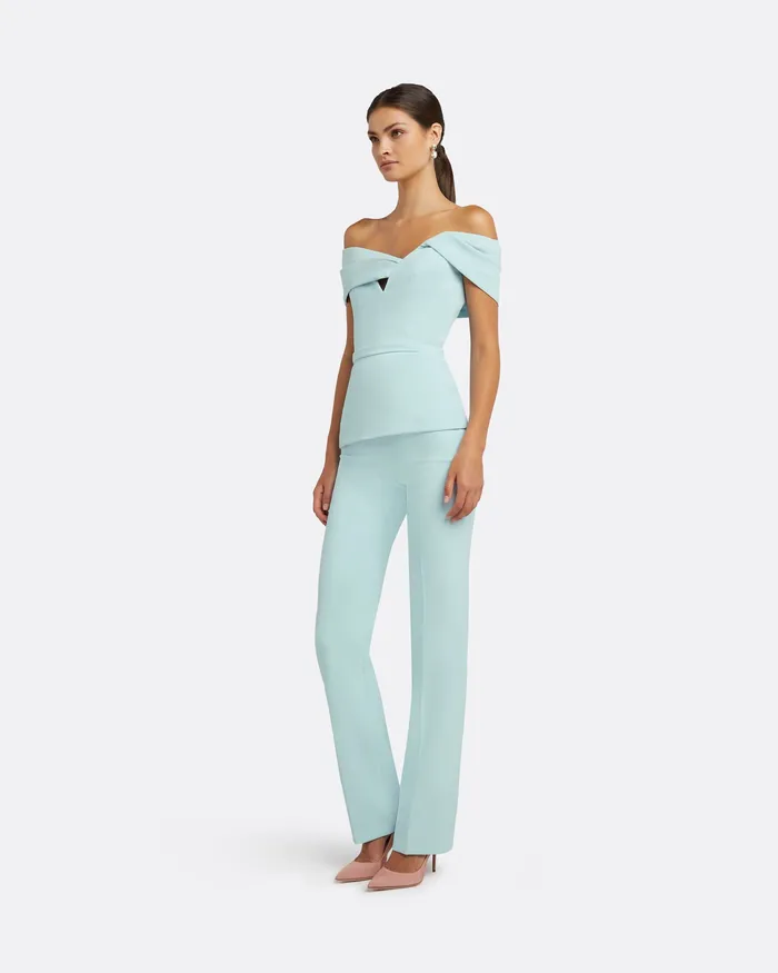 Women Everleigh Baby Blue Top Baby Blue Tops Safiyaa