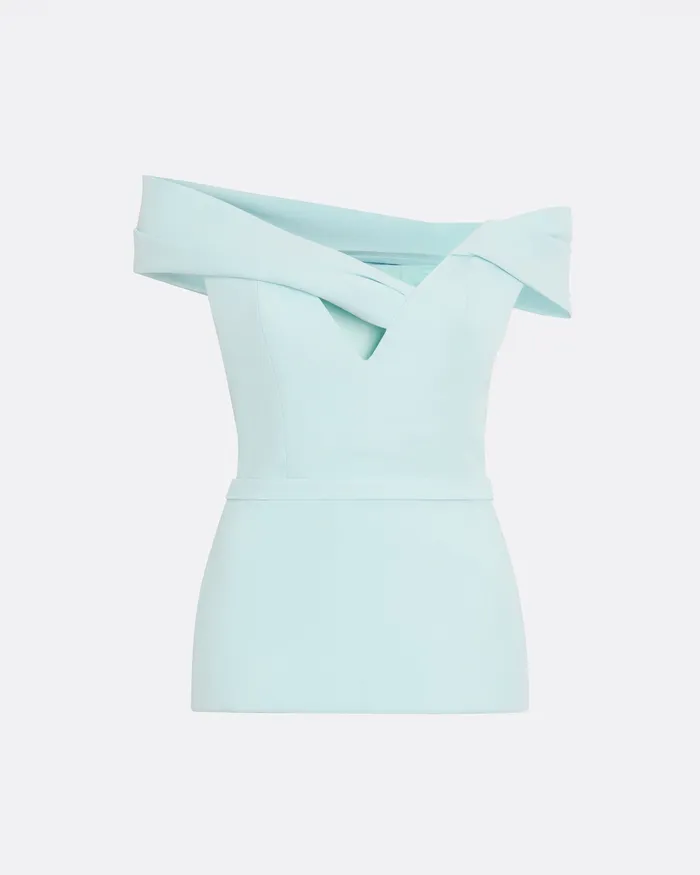Women Everleigh Baby Blue Top Baby Blue Tops Safiyaa