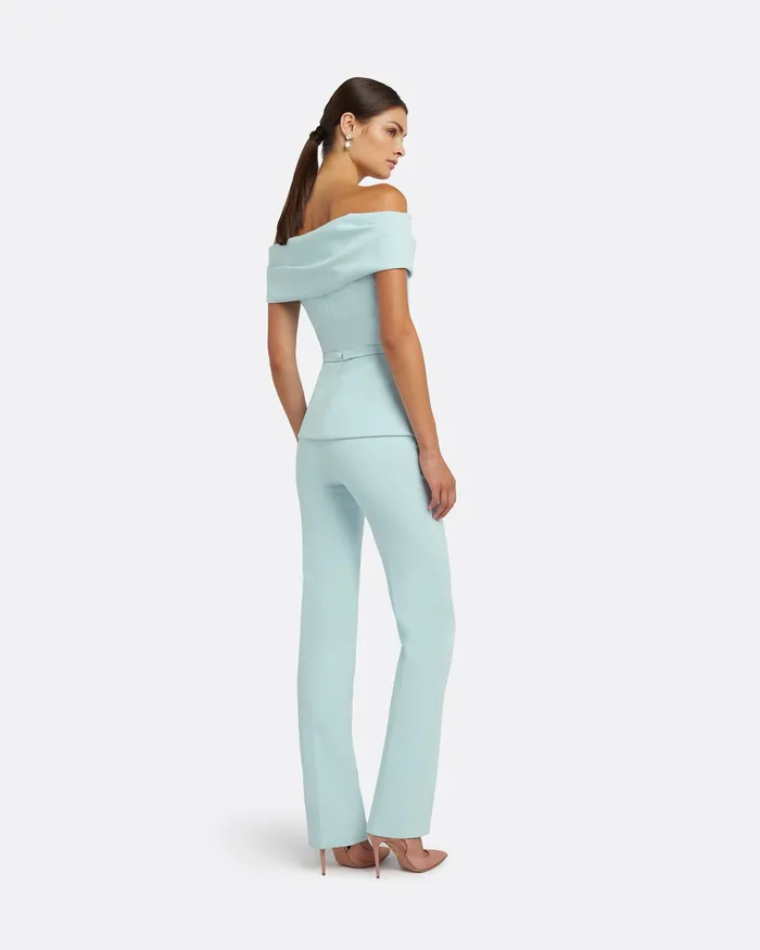 Women Everleigh Baby Blue Top Baby Blue Tops Safiyaa