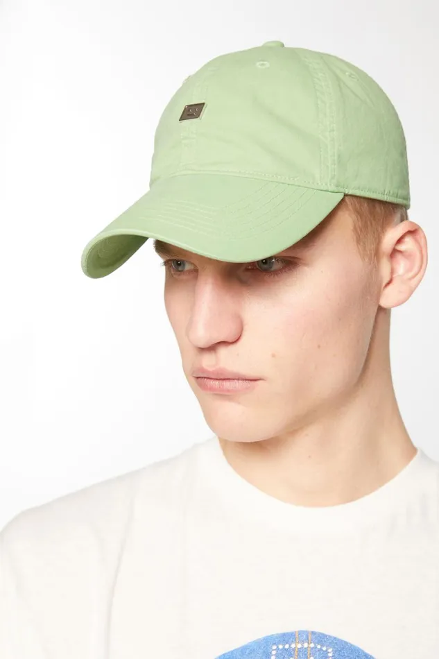 Women Face Logo Patch Cap Mint Green Acne Studios Face Collection