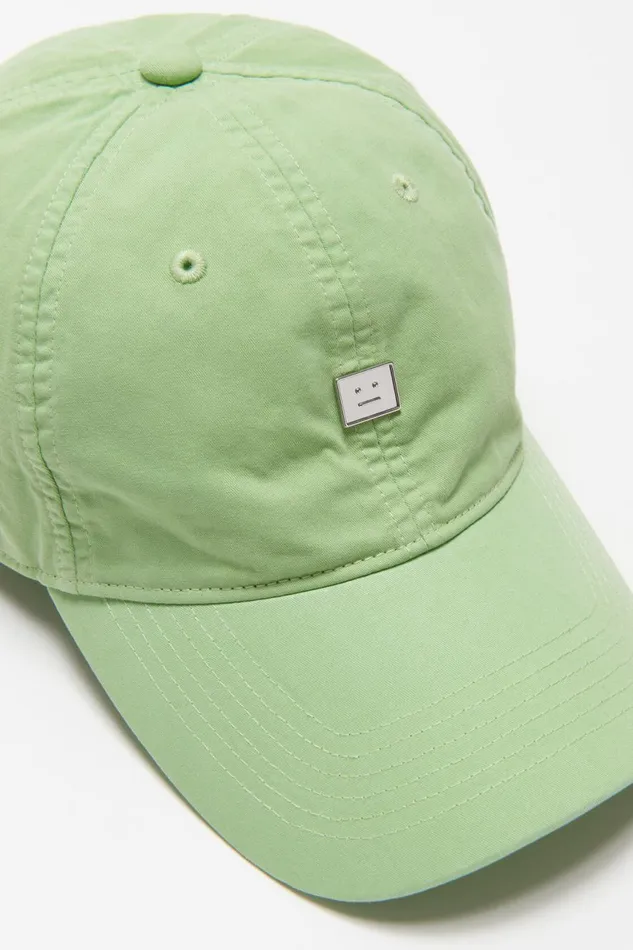 Women Face Logo Patch Cap Mint Green Acne Studios Face Collection