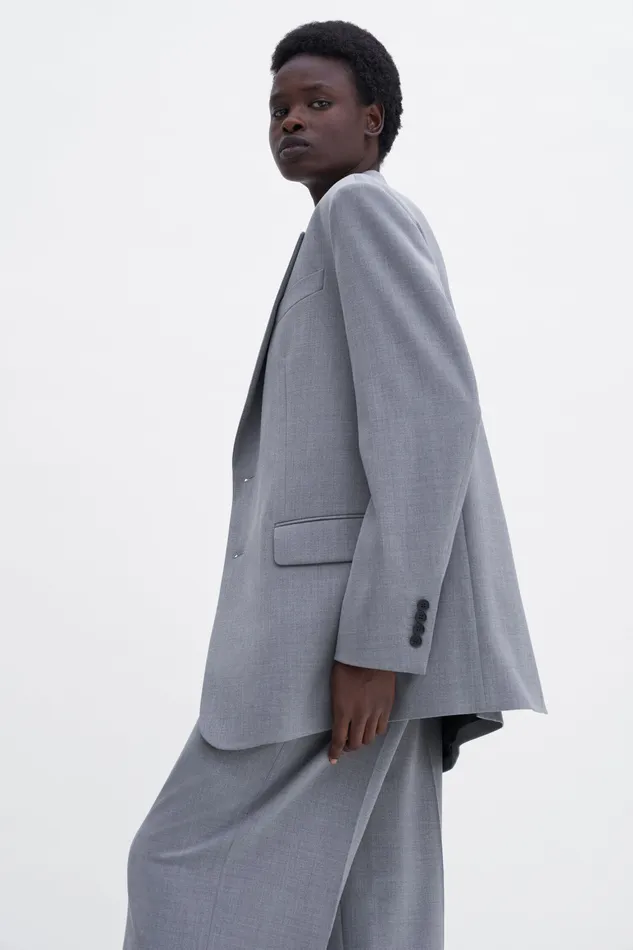 Women filippak Darcey Wool Trousers Grey Melange Trousers Women filippak Darcey Wool Trousers Grey Melange Trousers