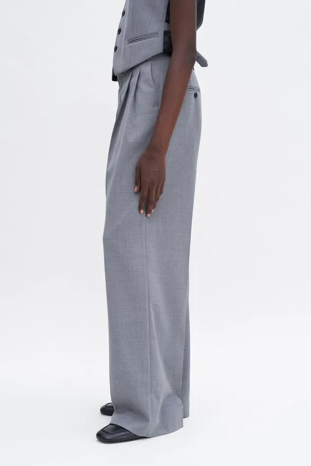 Women filippak Darcey Wool Trousers Grey Melange Trousers Women filippak Darcey Wool Trousers Grey Melange Trousers