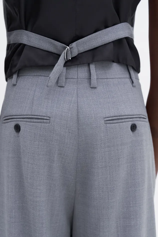 Women filippak Darcey Wool Trousers Grey Melange Trousers Women filippak Darcey Wool Trousers Grey Melange Trousers