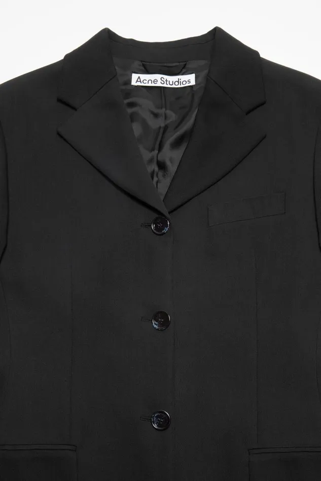 Women Fitted Suit Jacket Black Acne Studios Outerwear