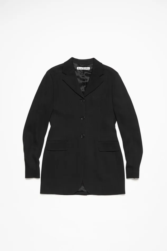 Women Fitted Suit Jacket Black Acne Studios Outerwear