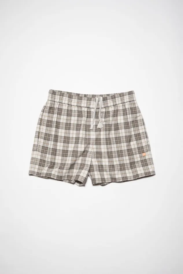 Women Flannel Check Shorts Whiteblack Acne Studios Shorts