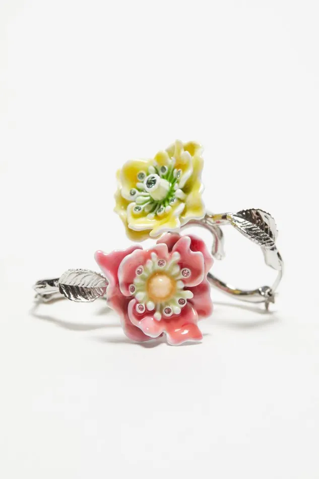 Women Flower Earrings Silverredyellow Acne Studios Jewellery