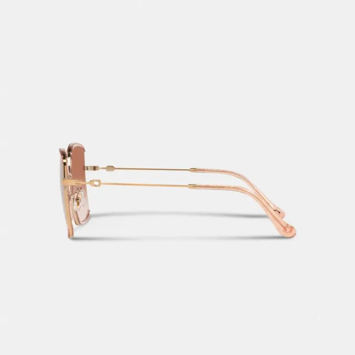 Women Full Fit Sculpted Signature Oversized Square Sunglasses Pink Glitter Rose Gold Coach Eyewear Women Full Fit Sculpted Signature Oversized Square Sunglasses Pink Glitter Rose Gold Coach Eyewear