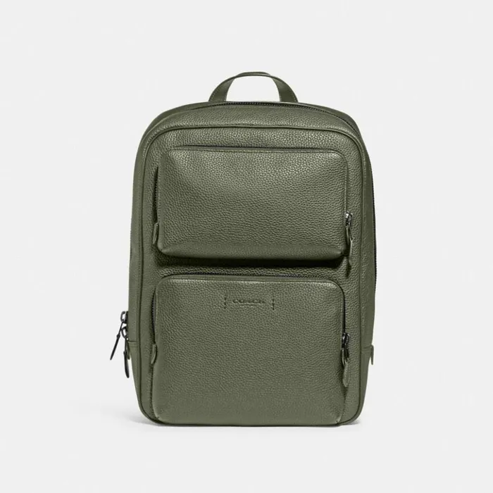 Women Gotham Backpack Army Green Coach Backpacks