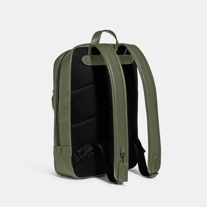 Women Gotham Backpack Army Green Coach Backpacks
