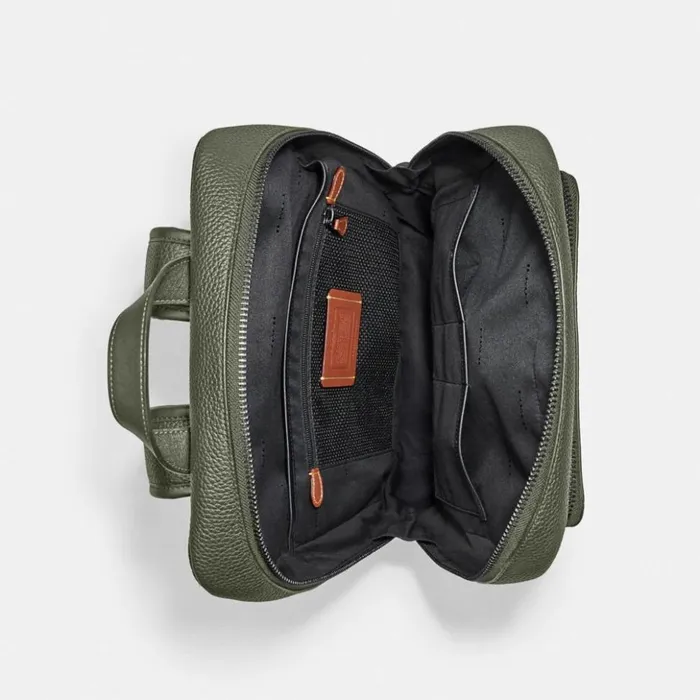 Women Gotham Backpack Army Green Coach Backpacks
