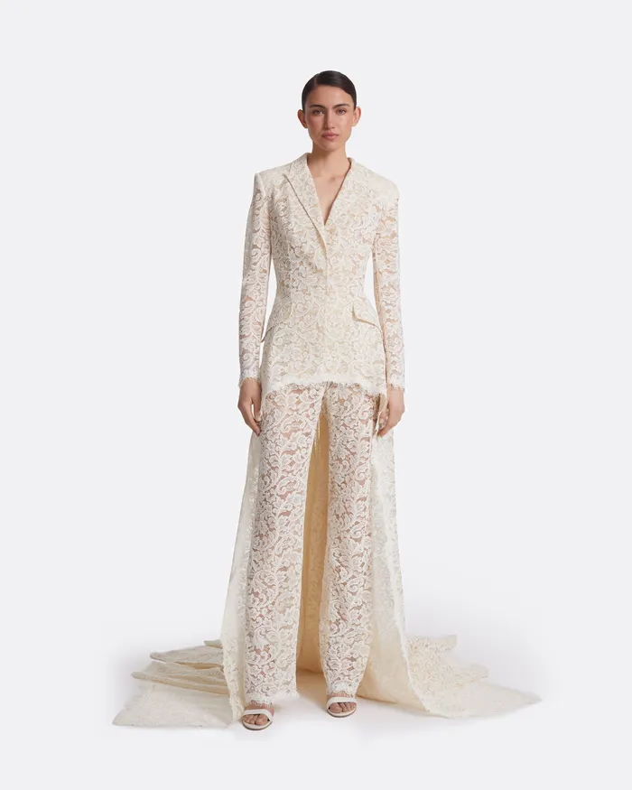 Women Gregoria Ivory Jacket Ivory Jackets and Coats Safiyaa