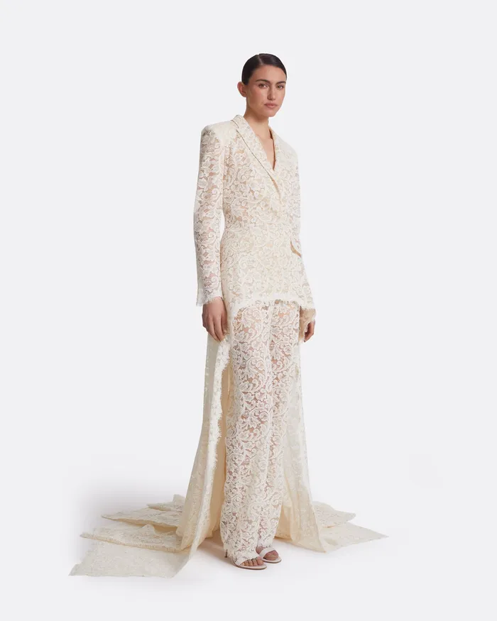 Women Gregoria Ivory Jacket Ivory Jackets and Coats Safiyaa