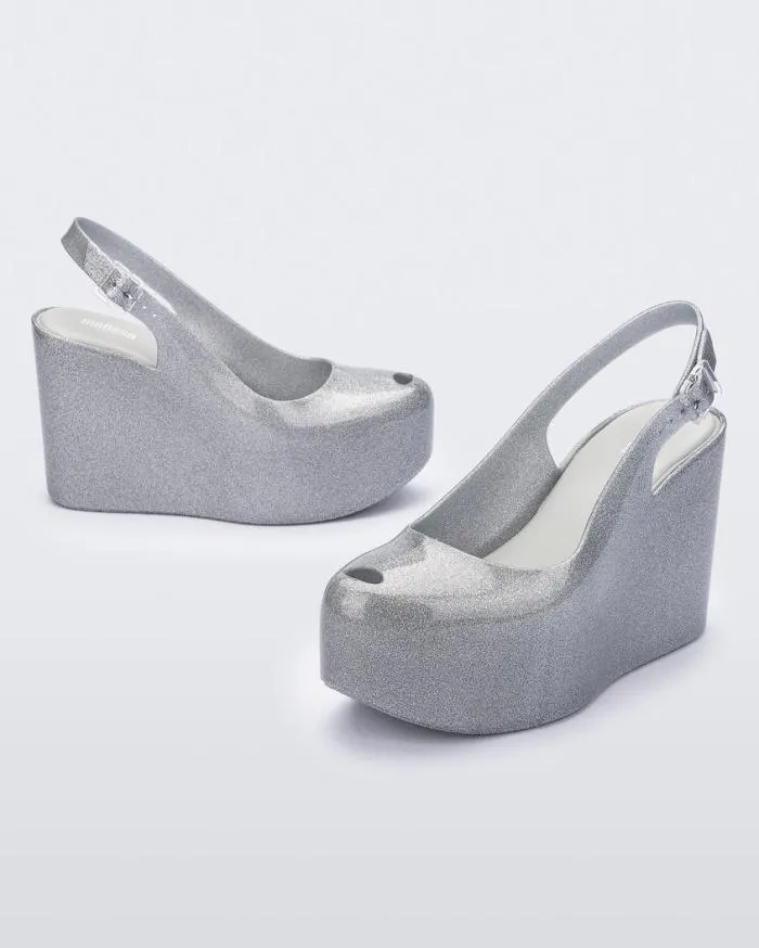 Women Groovy Glitter Clear Melissa Platforms