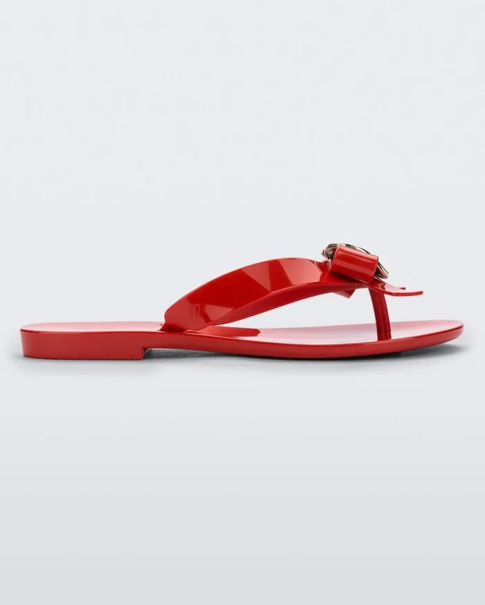 Women Harmonic Heart Red Melissa Flip Flops