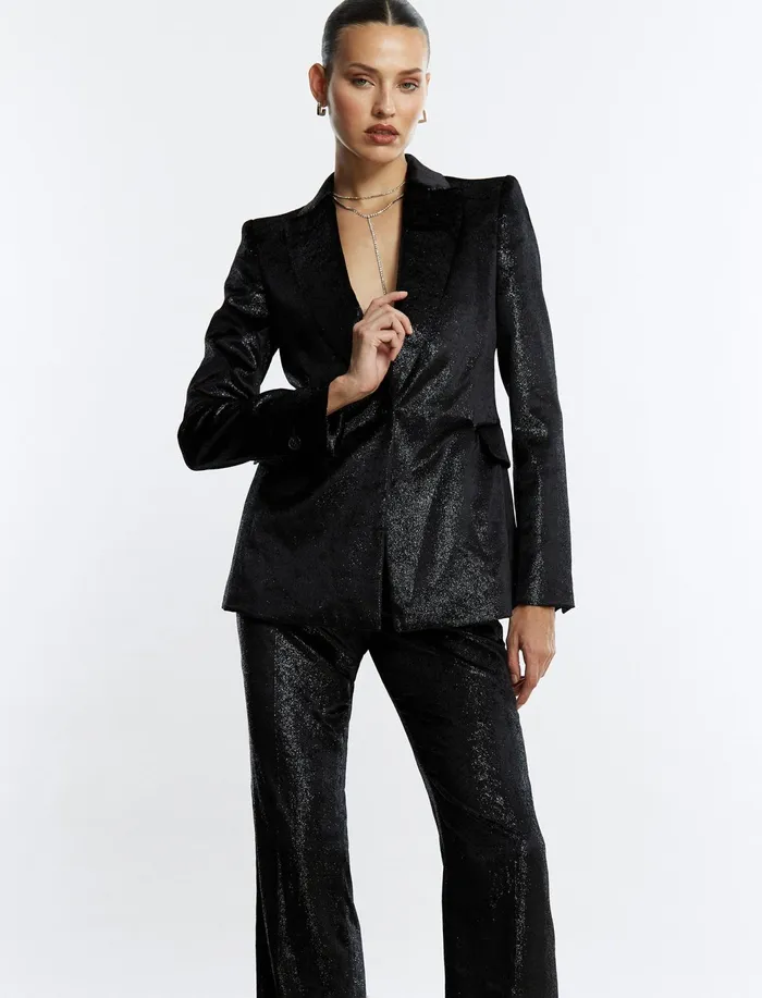 Women Jackets and Blazers BCBG Black Tailored Blazer Black Beauty