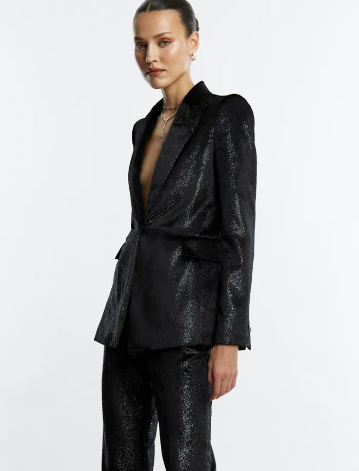 Women Jackets and Blazers BCBG Black Tailored Blazer Black Beauty