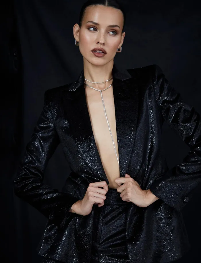 Women Jackets and Blazers BCBG Black Tailored Blazer Black Beauty