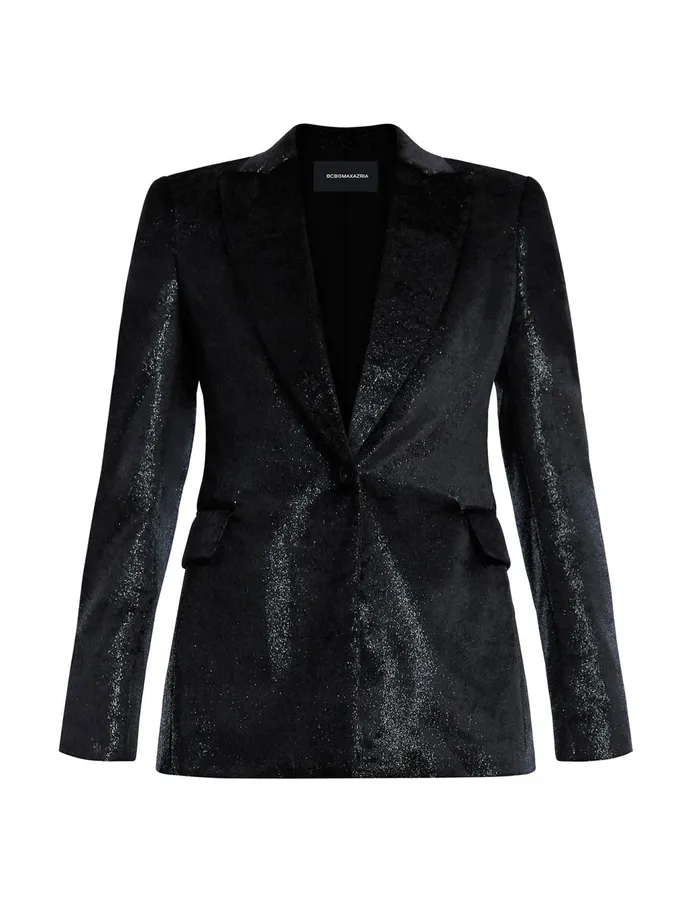Women Jackets and Blazers BCBG Black Tailored Blazer Black Beauty