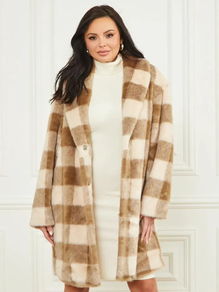 Women Jackets Marciano Rochelle Coat Desert Storm And Sugar Sw