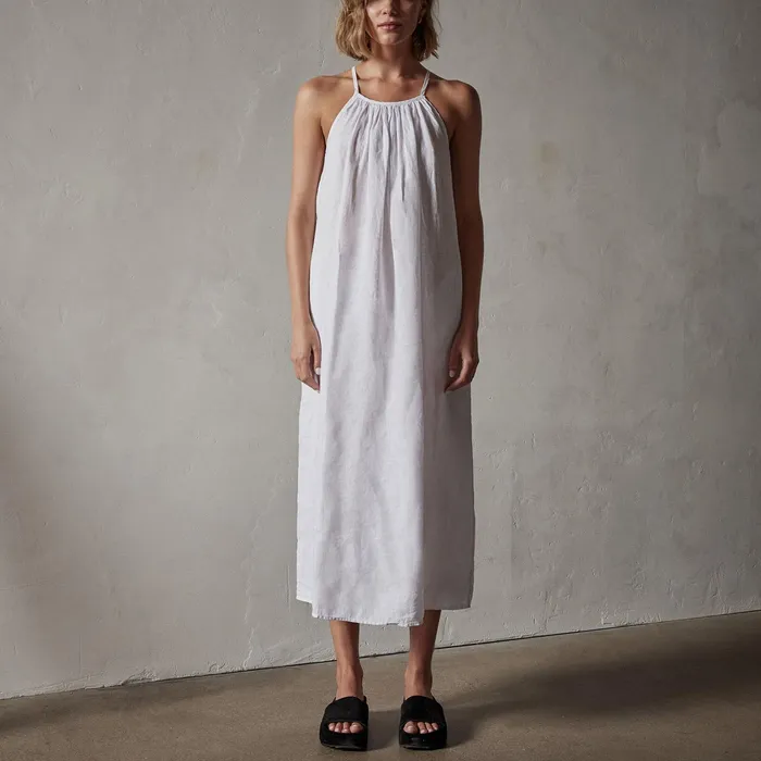 WOMEN James Perse DRESSESJUMPSUITS Linen Sun Dress White