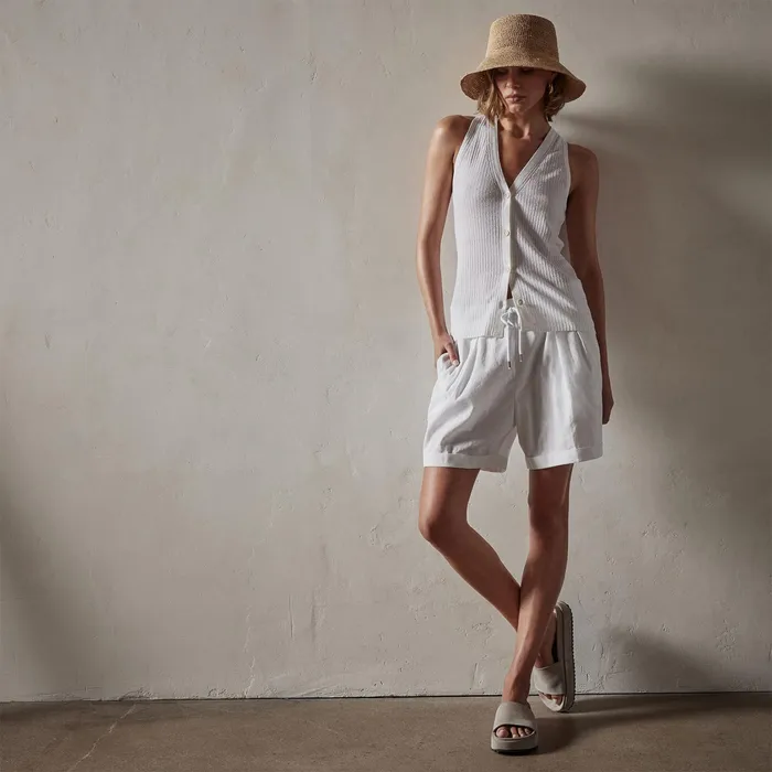 WOMEN James Perse NOVELTY TOPS Carmel Vest White