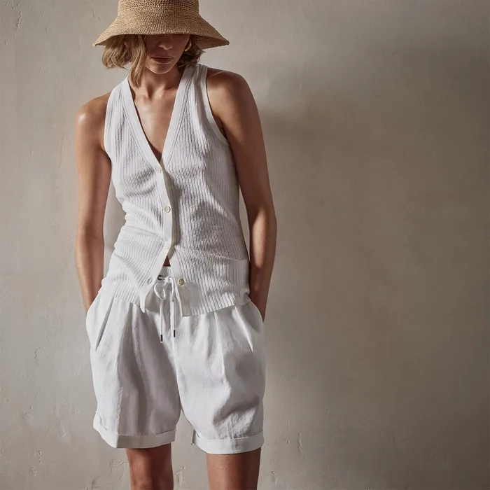 WOMEN James Perse NOVELTY TOPS Carmel Vest White