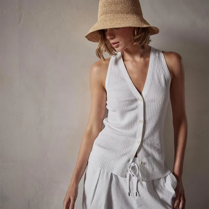 WOMEN James Perse NOVELTY TOPS Carmel Vest White