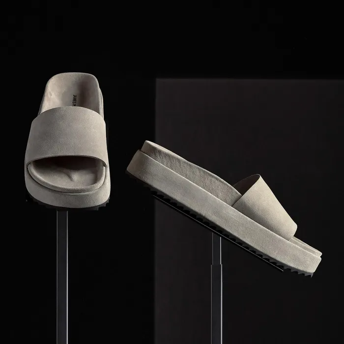 WOMEN James Perse SANDALS Women039s Single Strap Platform Slide Earth