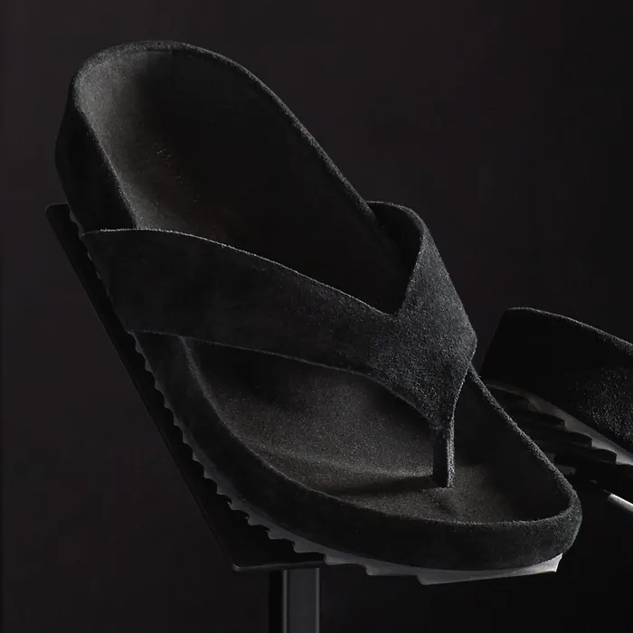 WOMEN James Perse SANDALS Women039s Suede Flip Flop Black
