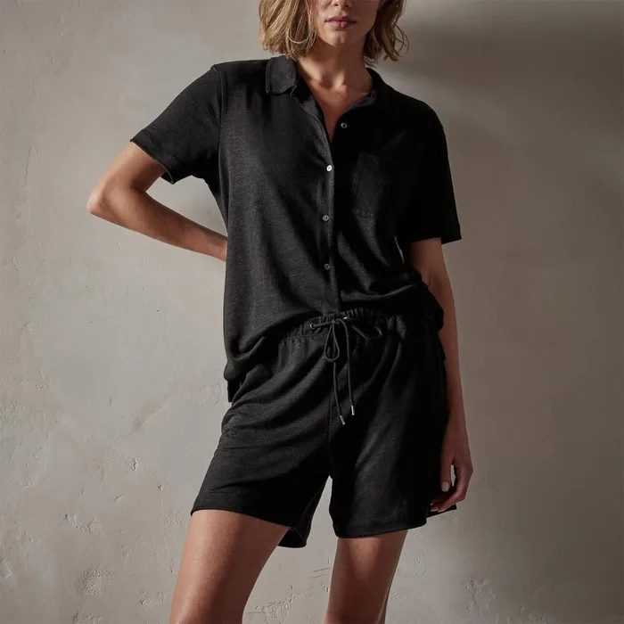 WOMEN James Perse SHORTS Linen Jersey Short Black
