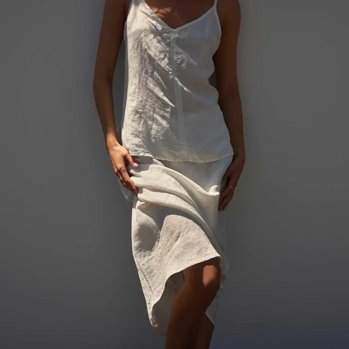 WOMEN James Perse SKIRTS Surfside Skirt Everest White Pigment