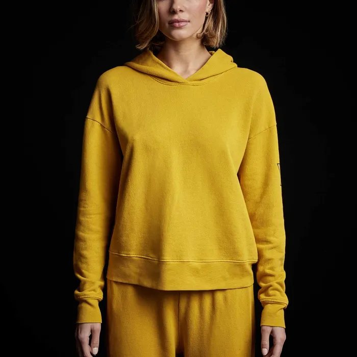 WOMEN James Perse SWEAT TOPSBOTTOMS YOSEMITE Graphic Pullover Hoodie Crocus Yellow