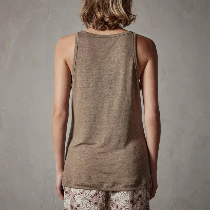 WOMEN James Perse TANKS Linen Jersey Tank Old Gold