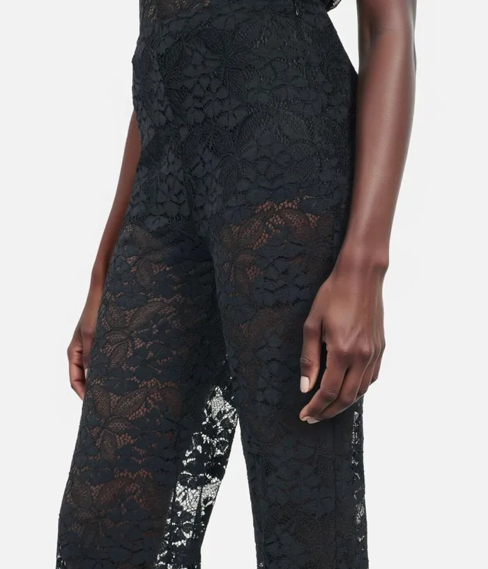 Women Jeans and Pants THE KOOPLES Black Lace Trousers Women Jeans and Pants THE KOOPLES Black Lace Trousers