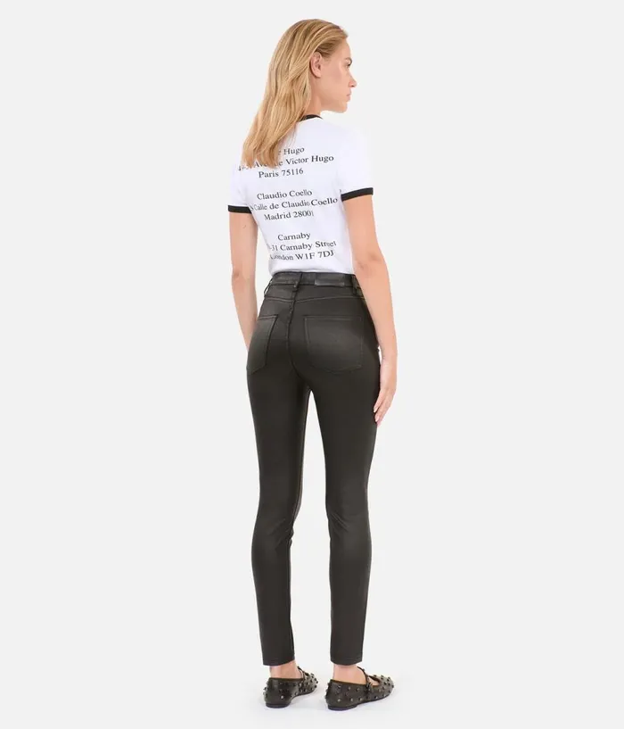 Women Jeans and Pants THE KOOPLES Black Leathereffect Jeans Women Jeans and Pants THE KOOPLES Black Leathereffect Jeans