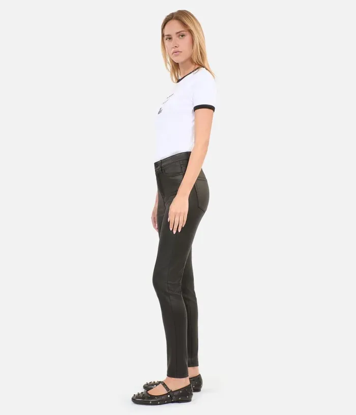 Women Jeans and Pants THE KOOPLES Black Leathereffect Jeans Women Jeans and Pants THE KOOPLES Black Leathereffect Jeans
