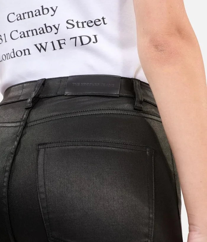 Women Jeans and Pants THE KOOPLES Black Leathereffect Jeans Women Jeans and Pants THE KOOPLES Black Leathereffect Jeans