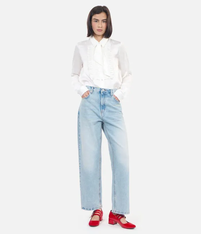 Women Jeans and Pants THE KOOPLES Light Blue Boyfriend Jeans